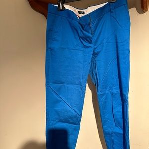 J.Crew bright blue city fit pencil pant women’s size 10